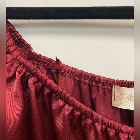 Altar'd State - Sandi Satin Long Sleeve Top in Burgundy (NWT) - Size : S - Picture 6 of 10